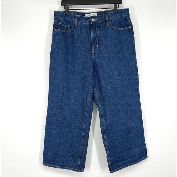 Old navy Jeans Extra High Waisted Rise Wide Leg Blue Denim - Picture 2 of 9